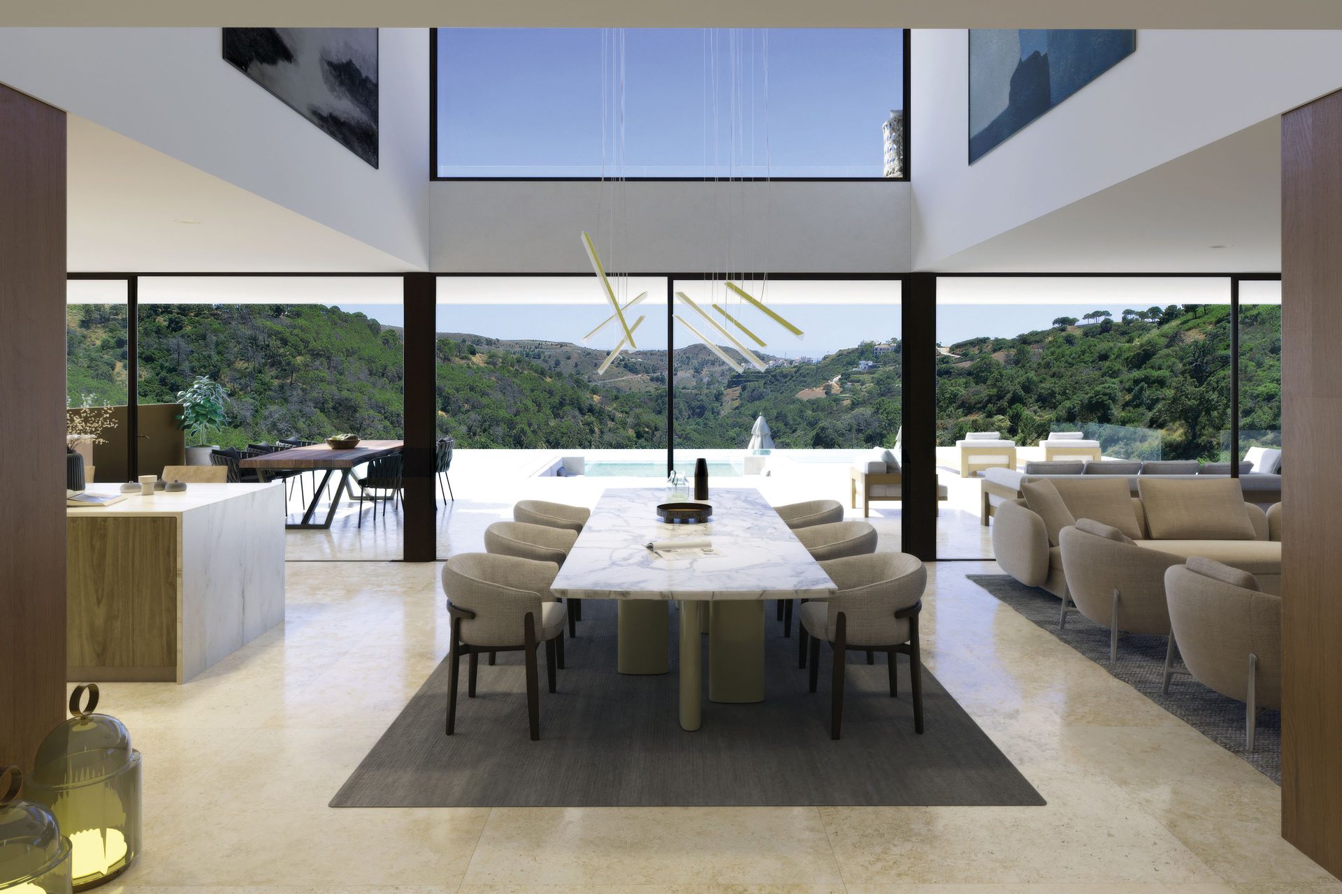 Salón comedor abierto