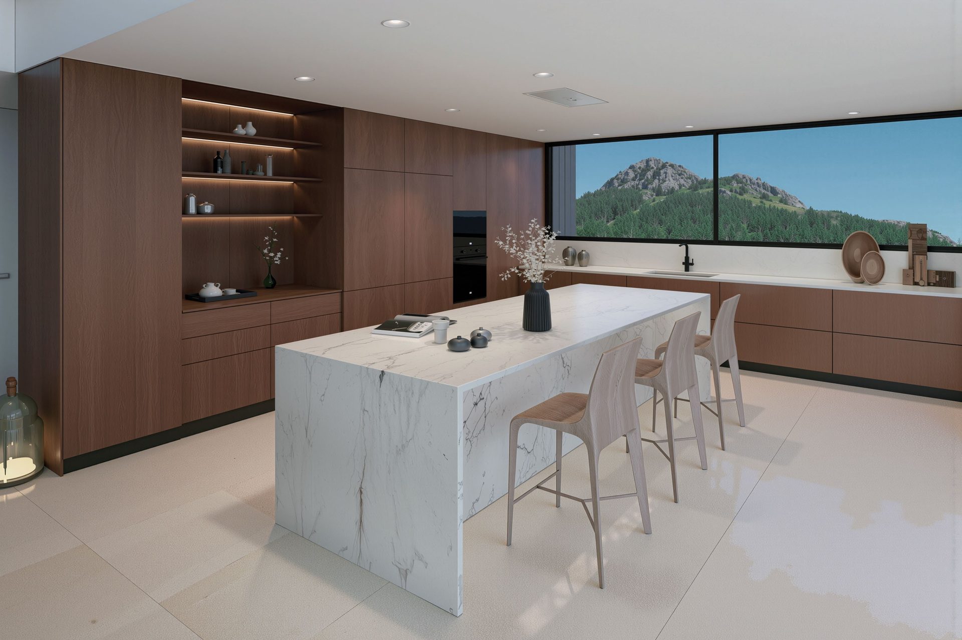 Cocina abierta de diseño